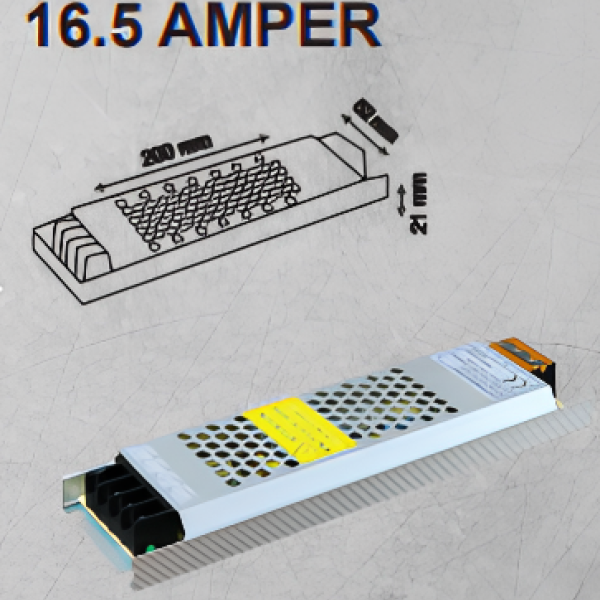 10EN 12v 16.5 Ampere Ultra Slim Led Transformer
