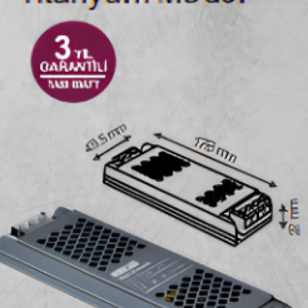 12V 12.5 Ampere Titanium Slim Case Led Transformer