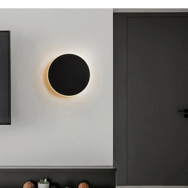 16W Round Touch Wall Sconce Modern Wall Lamp 3 Color Mode Wall Lighting
