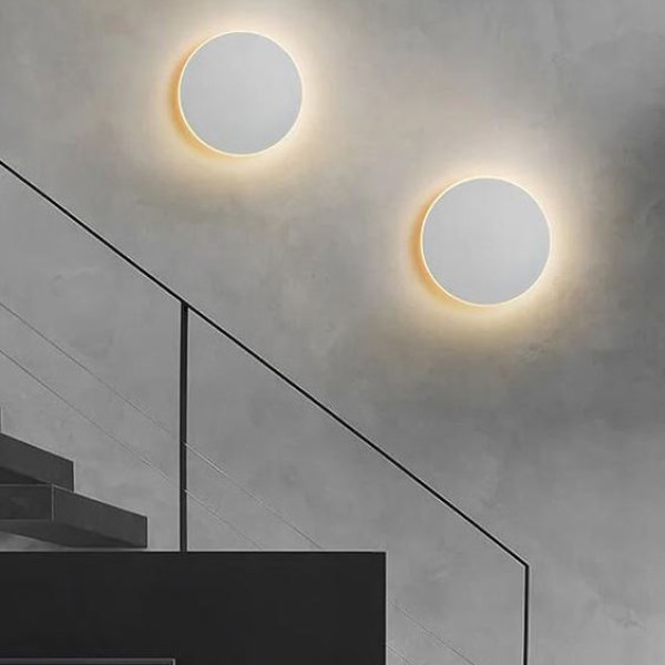 6W Round Touch Wall Sconce Modern Wall Lamp 3 Color Mode Wall Lighting