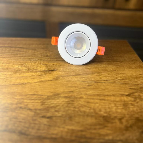 Keops Round White Case Spot Caravan Boat and Yacht Lighting ONB-842KT