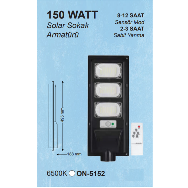 150W Solar Street Luminaire