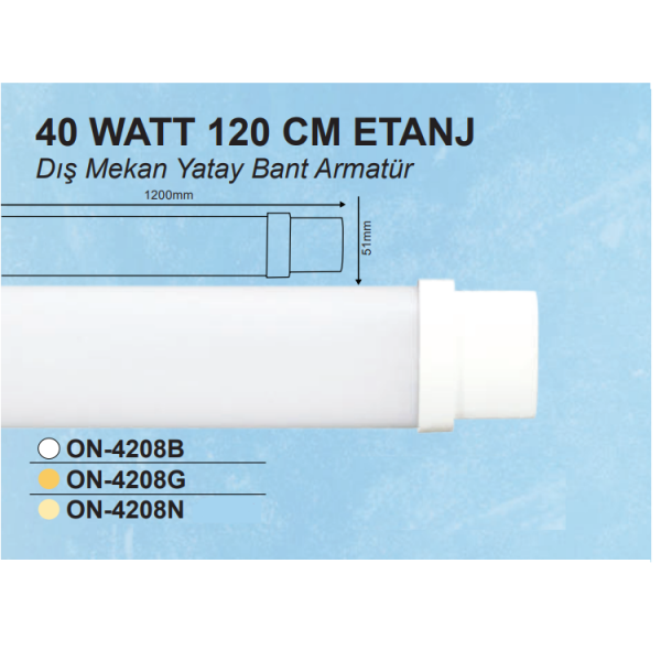 10EN 40w Outdoor Horizontal Band Luminaire IP66