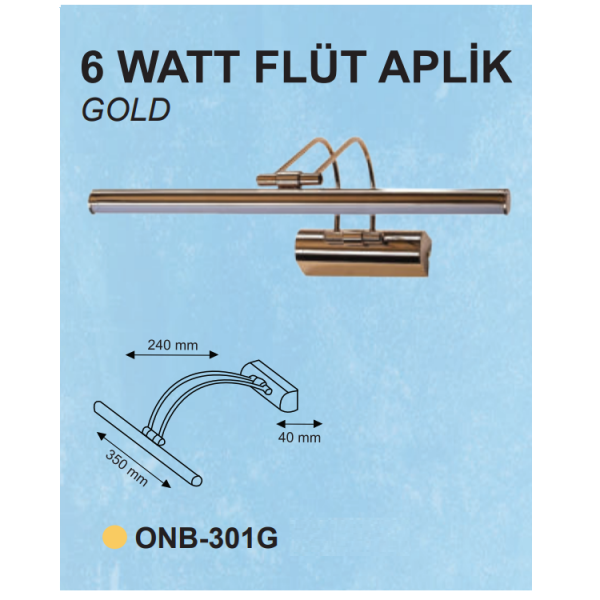 10EN 12/24V Painting Sconce 7W Gold LED Flute Sconce Daylight