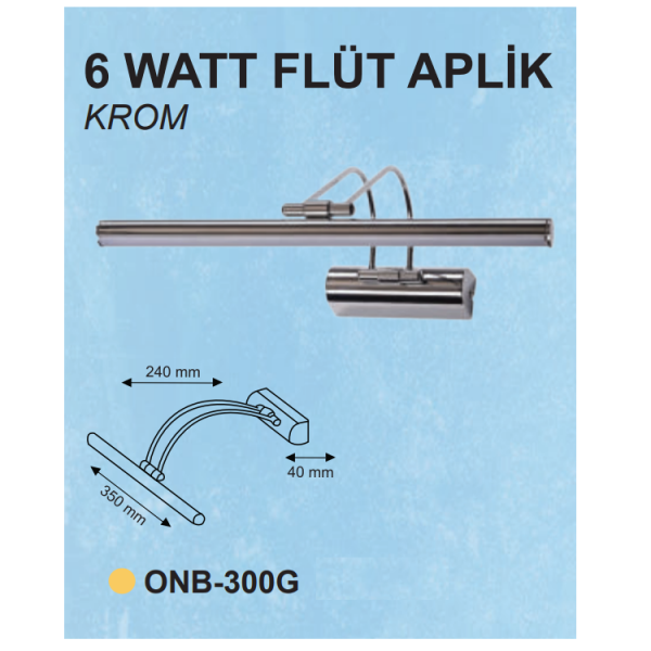 10EN 12/24V Painting Sconce 7W Chrome LED Flute Sconce Daylight