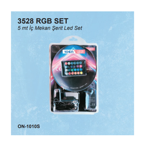 10EN RGB LED Strip Set Silicone Free Remote Controlled 5 Meters Plug and Play