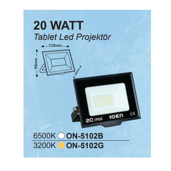 10EN 20W Tablet Led Projector