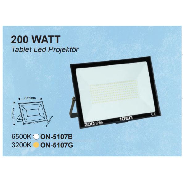 10EN 200W Tablet Led Projector