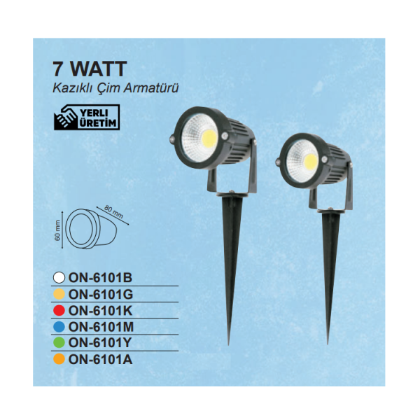 10EN 7W Piled Lawn Luminaire